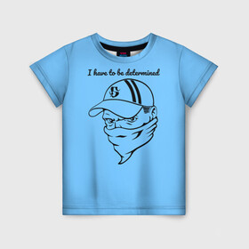 Детская футболка 3D с принтом сильная воля в Тюмени, 100% гипоаллергенный полиэфир | прямой крой, круглый вырез горловины, длина до линии бедер, чуть спущенное плечо, ткань немного тянется | красивая шляпа | профиль | решительность | целеустремленность