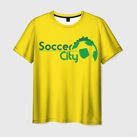 Мужская футболка 3D с принтом Футбол и развлечения в Тюмени, 100% полиэфир | прямой крой, круглый вырез горловины, длина до линии бедер | бодрость | победа | популярная игра | свежесть
