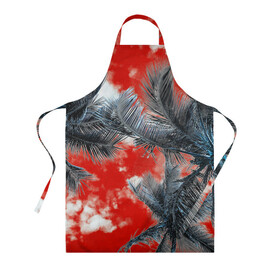 Фартук 3D Tropics Inverted: в Тюмени, 100% полиэстер | общий размер — 65 х 85 см, ширина нагрудника — 26 см, горловина — 53 см, длина завязок — 54 см, общий обхват в поясе — 173 см. Принт на завязках и на горловине наносится с двух сторон, на основной части фартука — только с внешней стороны | inverted | palms | небо | пальмы | тропики
