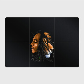 Магнитный плакат 3Х2 с принтом БОБ МАРЛИ в Тюмени, Полимерный материал с магнитным слоем | 6 деталей размером 9*9 см | bob | face | jamaica | lion | marley | reggae | боб | дреды | лев | лицо | марли | музыка | портрет | регги | ямайка