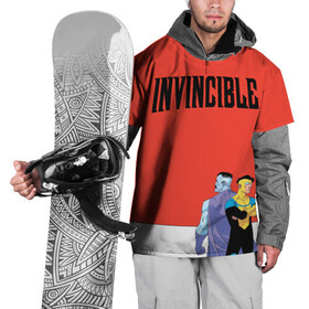 Накидка на куртку 3D с принтом Invincible в Тюмени, 100% полиэстер |  | Тематика изображения на принте: allen | invincible | omni man | omniman | superhero | алиен | аллен | инвинсибл | неуязвимый | омнимэн | супергерои