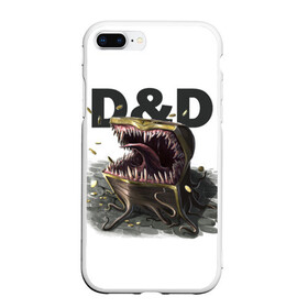 Чехол для iPhone 7Plus/8 Plus матовый с принтом D&D | Мимик-сундук | ДнД в Тюмени, Силикон | Область печати: задняя сторона чехла, без боковых панелей | dd | dungeons and dragons | днд | мимик | подземелья и драконы | сундук