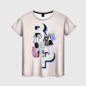 Женская футболка 3D с принтом BP Style в Тюмени, 100% полиэфир ( синтетическое хлопкоподобное полотно) | прямой крой, круглый вырез горловины, длина до линии бедер | black pink | blackpink | pop | блэк пинк | ким дженни | ким джи су | корейцы | лалиса манобан | музыка | поп | попса | розэ