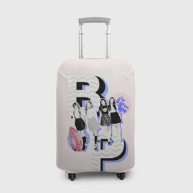 Чехол для чемодана 3D с принтом BP Style в Тюмени, 86% полиэфир, 14% спандекс | двустороннее нанесение принта, прорези для ручек и колес | black pink | blackpink | pop | блэк пинк | ким дженни | ким джи су | корейцы | лалиса манобан | музыка | поп | попса | розэ