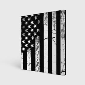 Холст квадратный с принтом ЗВЕЗДНО-ПОЛОСАТЫЙ в Тюмени, 100% ПВХ |  | america | black | dark | flag | graffiti | star | usa | white | америка | белый | граффити | звезды | полосы | ретро | стена | сша | флаг | черный