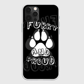 Чехол для iPhone 12 Pro Max с принтом Furry proud в Тюмени, Силикон |  | Тематика изображения на принте: furry | антропоморфные животные | лапа | логотип | отпечаток | пушистый гордый | фурри | эмблема