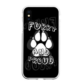 Чехол для iPhone XS Max матовый с принтом Furry proud в Тюмени, Силикон | Область печати: задняя сторона чехла, без боковых панелей | furry | антропоморфные животные | лапа | логотип | отпечаток | пушистый гордый | фурри | эмблема