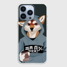 Чехол для iPhone 13 Pro с принтом Furry fox в Тюмени,  |  | furry | furry fox | антропоморфное животное | животные | зверь | капюшон | кофе | лиса | фурри | человек