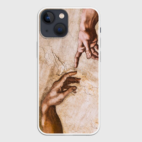 Чехол для iPhone 13 mini с принтом Микеланджело сотворение Адама в Тюмени,  |  | адам | бог | картина | картина микеланджело | микеланджело | микелянджело | рука адама | рука бога | скульптор | скульптор микеланджело | сотворение адама