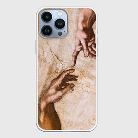 Чехол для iPhone 13 Pro Max с принтом Микеланджело сотворение Адама в Тюмени,  |  | адам | бог | картина | картина микеланджело | микеланджело | микелянджело | рука адама | рука бога | скульптор | скульптор микеланджело | сотворение адама