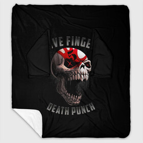 Плед с рукавами с принтом Five Finger Death Punch | 5FDP в Тюмени, 100% полиэстер | Закругленные углы, все края обработаны. Ткань не мнется и не растягивается. Размер 170*145 | Тематика изображения на принте: 5fdp | america | death | ffdp | finger | five | hard | metal | music | punch | rock | skull | states | united | usa | америка | метал | музыка | рок | сша | хард | череп