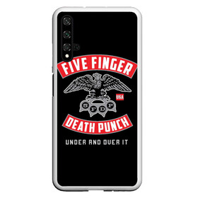 Чехол для Honor 20 с принтом Five Finger Death Punch (5FDP) в Тюмени, Силикон | Область печати: задняя сторона чехла, без боковых панелей | 5fdp | america | death | ffdp | finger | five | hard | metal | music | punch | rock | skull | states | united | usa | америка | метал | музыка | рок | сша | хард | череп