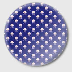 Значок с принтом Осьминоги в Тюмени,  металл | круглая форма, металлическая застежка в виде булавки | cute | octopus | милый | морское | осьминог | осьминожка | паттерн | тентакли | щупальца
