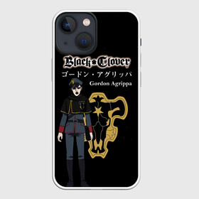 Чехол для iPhone 13 mini с принтом Гордон Агриппа Чёрный клевер в Тюмени,  |  | asta | black bulls | black clover | quartet knights | yuno | акума | аниме | аста | блэк кловер | буракку куро:ба | демон | королевство клевера | король магов | лихт | магна | манга | пятилистник | черный бык | чёрный клев