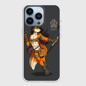 Чехол для iPhone 13 Pro с принтом Furry fox в Тюмени,  |  | furry | furry fox | амазонка | антропоморфное животное | воин | женщина | животные | зверь | лиса | лук | фурри | человек