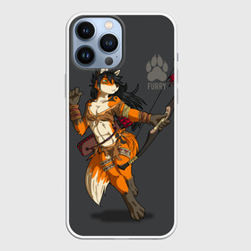 Чехол для iPhone 13 Pro Max с принтом Furry fox в Тюмени,  |  | furry | furry fox | амазонка | антропоморфное животное | воин | женщина | животные | зверь | лиса | лук | фурри | человек