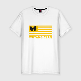 Мужская футболка хлопок Slim с принтом Wu-Tang Flag в Тюмени, 92% хлопок, 8% лайкра | приталенный силуэт, круглый вырез ворота, длина до линии бедра, короткий рукав | black | gza | hip hop | method man | music | new york | odb | old school | rap | rza | usa | wu tang | wu tang clan | аудио | винил | ву тэнг | граффити | диджей | кассета | микрофон | музыка | нью йорк | пластинка | рэп | рэпер | сша