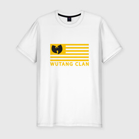 Мужская футболка хлопок Slim с принтом Wu-Tang Flag в Тюмени, 92% хлопок, 8% лайкра | приталенный силуэт, круглый вырез ворота, длина до линии бедра, короткий рукав | Тематика изображения на принте: black | gza | hip hop | method man | music | new york | odb | old school | rap | rza | usa | wu tang | wu tang clan | аудио | винил | ву тэнг | граффити | диджей | кассета | микрофон | музыка | нью йорк | пластинка | рэп | рэпер | сша