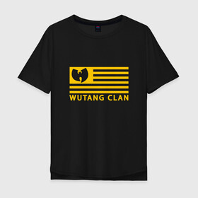 Мужская футболка хлопок Oversize с принтом Wu-Tang Flag в Тюмени, 100% хлопок | свободный крой, круглый ворот, “спинка” длиннее передней части | black | gza | hip hop | method man | music | new york | odb | old school | rap | rza | usa | wu tang | wu tang clan | аудио | винил | ву тэнг | граффити | диджей | кассета | микрофон | музыка | нью йорк | пластинка | рэп | рэпер | сша