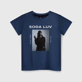 Детская футболка хлопок с принтом SODA LUV в Тюмени, 100% хлопок | круглый вырез горловины, полуприлегающий силуэт, длина до линии бедер | luv | mayot | melon | music | og buda | seemee | soda | sodaluv | бигасс | коми | лав | лого | логотип | лув | мелон | сода