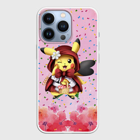 Чехол для iPhone 13 Pro с принтом Пикачу красная шапочка в Тюмени,  |  | anime | picachu | pikachu | аниме | милый | пика | пикачу | покебол | покемон