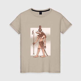 Женская футболка хлопок с принтом Египетский Бог Крокодил Собек в Тюмени, 100% хлопок | прямой крой, круглый вырез горловины, длина до линии бедер, слегка спущенное плечо | ancient god | ankh | crocodile | demiurg | egypt | elder god | nile | osiris | ra | sobek | анх | бог воды | бог нила | божество | демиург | древний египет | египетские боги | египетские иероглифы | египтянин | крокодилополь