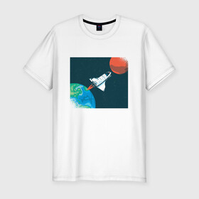 Мужская футболка хлопок Slim с принтом Маск SpaceX миссия на марс в Тюмени, 92% хлопок, 8% лайкра | приталенный силуэт, круглый вырез ворота, длина до линии бедра, короткий рукав | earth | elon musk | mars | nasa | red planet | roscosmos | space | space shuttle | star | stars | астронавт | илон маск | класная планета | космический пейзаж | космонавт | летит на марс | наса | планета земля | роскосмос | спейс экс | спейс