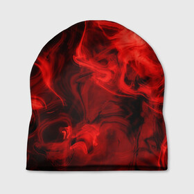 Шапка 3D с принтом Красный Неоновый Дым в Тюмени, 100% полиэстер | универсальный размер, печать по всей поверхности изделия | neon | red | smoke | дым | неон