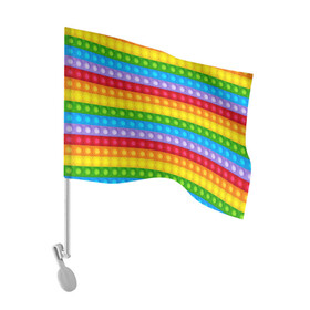 Флаг для автомобиля с принтом Pop It в Тюмени, 100% полиэстер | Размер: 30*21 см | pop it | popit | simple dimple | антистресс | поп ит | попит | симпл | симпл димпл | тренд
