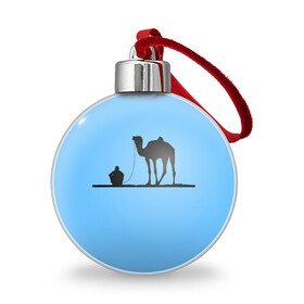Ёлочный шар с принтом Верблюд в Тюмени, Пластик | Диаметр: 77 мм | выносливость | мощь | пустыня | спокойствие | тень
