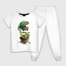 Детская пижама хлопок с принтом Стиви в Тюмени, 100% хлопок |  брюки и футболка прямого кроя, без карманов, на брюках мягкая резинка на поясе и по низу штанин
 | dc comics | revenge board | плющ | растение | харли квинн
