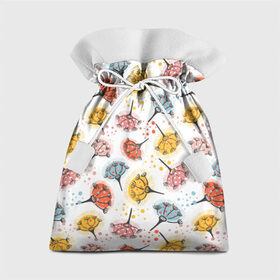 Подарочный 3D мешок с принтом Абстрактные цветы одуванчики в Тюмени, 100% полиэстер | Размер: 29*39 см | летний | одуванчик | разноцветный | цветы