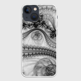 Чехол для iPhone 13 mini с принтом Spilled ink Texture в Тюмени,  |  | abstraction | black | chaos | gray | ink | madness | pattern | tentacles | texture | vortex | waves | white | абстракция | безумие | белое | вихрь | волны | серый | текстура | узор | хаос | чернила | черное | щупальца