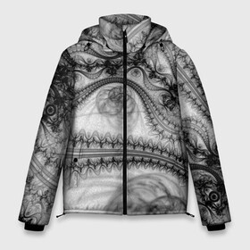 Мужская зимняя куртка 3D с принтом Spilled ink Texture в Тюмени, верх — 100% полиэстер; подкладка — 100% полиэстер; утеплитель — 100% полиэстер | длина ниже бедра, свободный силуэт Оверсайз. Есть воротник-стойка, отстегивающийся капюшон и ветрозащитная планка. 

Боковые карманы с листочкой на кнопках и внутренний карман на молнии. | abstraction | black | chaos | gray | ink | madness | pattern | tentacles | texture | vortex | waves | white | абстракция | безумие | белое | вихрь | волны | серый | текстура | узор | хаос | чернила | черное | щупальца