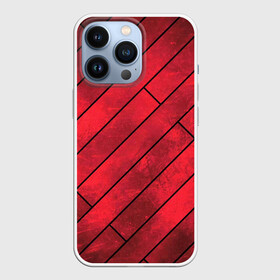 Чехол для iPhone 13 Pro с принтом Red Boards Texture в Тюмени,  |  | attrition | boards | comic | dark | gloss | iron | light | metal | red | slabs | texture | wood | абстракция | глянец | дерево | доски | железо | картина | комикс | красный | линии | металл | паттерн | плиты | полосы | потертость | светлый