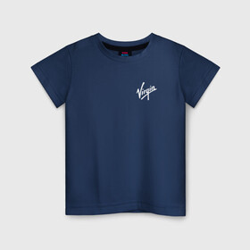 Детская футболка хлопок с принтом Virgin logo | Вирджин лого в Тюмени, 100% хлопок | круглый вырез горловины, полуприлегающий силуэт, длина до линии бедер | Тематика изображения на принте: galactic | бренсен | бренсон | брэнсeн | брэнсон | вингин | вирджин | вирджн | галактик | ричард