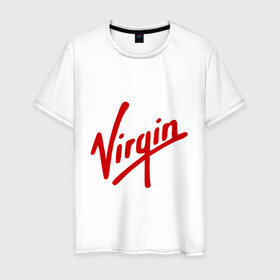 Мужская футболка хлопок с принтом Virgin | Richard Branson в Тюмени, 100% хлопок | прямой крой, круглый вырез горловины, длина до линии бедер, слегка спущенное плечо. | galactic | бренсен | бренсон | брэнсeн | брэнсон | вингин | вирджин | вирджн | галактик | ричард