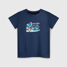 Детская футболка хлопок с принтом WTM Jordan 1 в Тюмени, 100% хлопок | круглый вырез горловины, полуприлегающий силуэт, длина до линии бедер | casual | ellesse | jordan | jordan1 | pinterest | stone island | tnf | underground