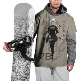 Накидка на куртку 3D с принтом Nier в Тюмени, 100% полиэстер |  | Тематика изображения на принте: 2b | ahegao | anime | girl | nier automata | replicant | waifu | аниме | ахегао | нир автомата | отаку | охегао | тян | тяночка