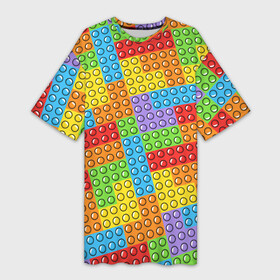 Платье-футболка 3D с принтом POP IT   SIMPLE DIMPLE в Тюмени,  |  | dimple | pop | pop it | simple | squish | димпл | поп | поп ит | симпл | сквиш
