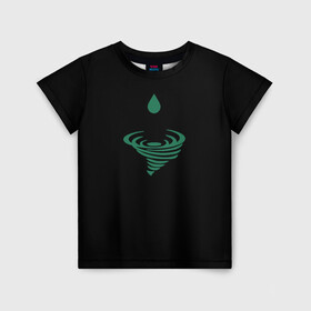 Детская футболка 3D с принтом Зеленый ураган в Тюмени, 100% гипоаллергенный полиэфир | прямой крой, круглый вырез горловины, длина до линии бедер, чуть спущенное плечо, ткань немного тянется | буря | вихрь | зеленый цвет | погода | природа | стихия природы | ураган | шторм | экология