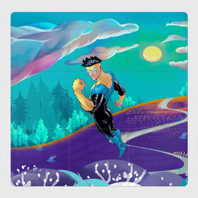 Магнитный плакат 3Х3 с принтом Марк Грэйсон Неуязвимый в Тюмени, Полимерный материал с магнитным слоем | 9 деталей размером 9*9 см | damien darkblood | invincible | superman | марк грэйсон | мультсериал | неуязвимый | супергерой