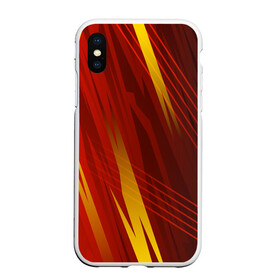 Чехол для iPhone XS Max матовый с принтом Red sport style в Тюмени, Силикон | Область печати: задняя сторона чехла, без боковых панелей | 3d | 3д | sport | абстракция | линии | паттерн | соты | спортивный стиль | текстуры