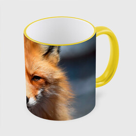 Кружка с принтом Хитрая лисица в Тюмени, керамика | ёмкость 330 мл | Тематика изображения на принте: fox | foxy | животное | звери | лиса | лисенок | лисичка | милая | рыжая | фокс
