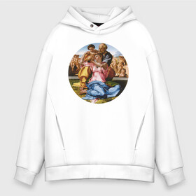 Мужское худи Oversize хлопок с принтом Holy Family with St John the в Тюмени, френч-терри — 70% хлопок, 30% полиэстер. Мягкий теплый начес внутри —100% хлопок | боковые карманы, эластичные манжеты и нижняя кромка, капюшон на магнитной кнопке | адам | бог | картина | картина микеланджело | мадонна брюгге | мадонна дони | микеланджело | микелянджело | моисей | мучения святого антония | оплакивание христа | рука адама | рука бога