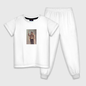 Детская пижама хлопок с принтом HARRY STYLES в Тюмени, 100% хлопок |  брюки и футболка прямого кроя, без карманов, на брюках мягкая резинка на поясе и по низу штанин
 | Тематика изображения на принте: harry | one direction | rose