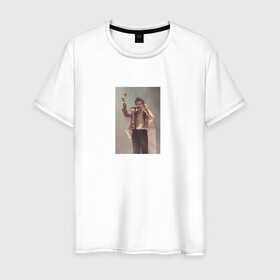 Мужская футболка хлопок с принтом HARRY STYLES в Тюмени, 100% хлопок | прямой крой, круглый вырез горловины, длина до линии бедер, слегка спущенное плечо. | harry | one direction | rose