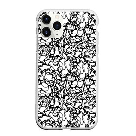 Чехол для iPhone 11 Pro Max матовый с принтом Абстрактная жидкость в Тюмени, Силикон |  | абстрактный | вода | геометрический | геометрия | дырки | жидкость | нейрографика | петли | плазма | пузыри | пятна | черно белый