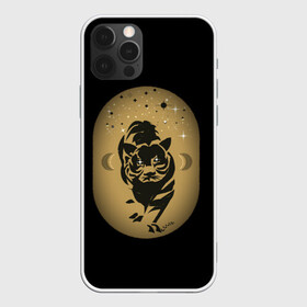 Чехол для iPhone 12 Pro Max с принтом черный тигр в Тюмени, Силикон |  | tiger | звезды | кот | кошка | луна