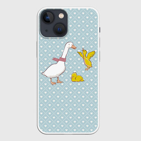 Чехол для iPhone 13 mini с принтом Утка и утята в Тюмени,  |  | мама утка | птицы | птички | утка | уточки | утята | цыпленок | цыплята